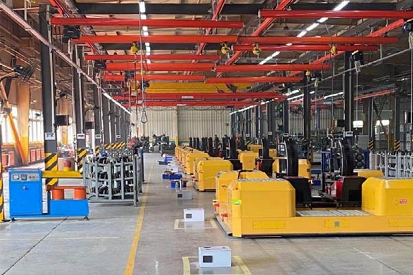 Mining truck axle AGV assembly line project