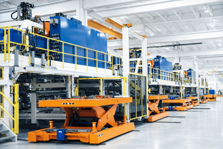 lift-and-locate system in automotive assembly line